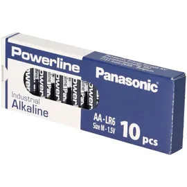 Panasonic 10x MIGNON AA LR6 MN1500 Batterie PANASONIC POWERLINE INDUSTRIAL 3133mAh 10er Pack