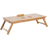 Klappbarer Und Neigbarer Laptop-betttisch Mit Schublade, 72 X 35 X 22–30 Cm, Holzfarbe