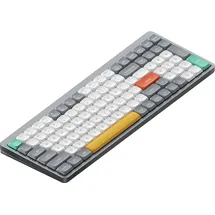 nuphy Air96 V2 Mechanische Tastatur Kabellos mit niedrigem Profil,100 Tasten RGB Hot-Swap Tastatur unterstützt 2.4GHz Wireless/Bluetooth/USB-C für PC/Laptop/Windows/Mac-Grey Gateron Brown Switch