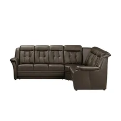 Polstermöbel Oelsa Komfort-Ecksofa aus Leder  Andorra ¦ braun ¦ Maße (cm): B: 272 H: 99 T: 238.0