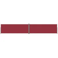 vidaXL Seitenmarkise Ausziehbar Rot 220x1200 cm