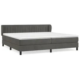 vidaXL Boxspringbett 200 x 200 cm Dunkelgrau