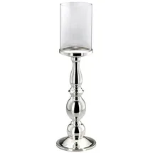 hermann bauer jun. kollektion gmbh Windlicht auf Kugelfuß Metall Silber