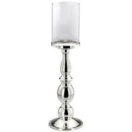 hermann bauer jun. kollektion gmbh Windlicht auf Kugelfuß Metall Silber