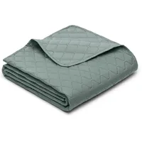 Blumtal Tagesdecke, Grün, Textil, 240x260 cm, Schlaftextilien, Bettwäsche, Tagesdecken