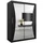 abiks möbel Schwebetürenschrank MONACO 150 x 200 x 62 cm Schwarz