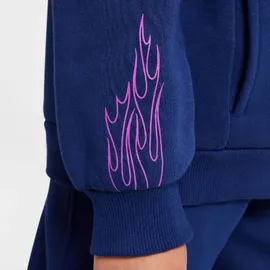Nike Hoodie Blue Void/Vivid Purple/Metallic Gold 147-158