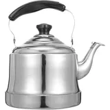 Ciieeo Wasserkocher Retro Vintage Wasserkocher Induktion 1pc 2l Edelstahl Teekessel Edelstahl Wasserbehälter Mit Sieb (silber)