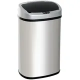 Homcom Mülleimer 48 l Silber