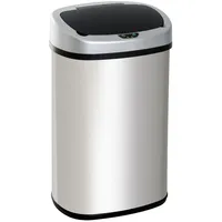 Homcom Mülleimer 48 l Silber