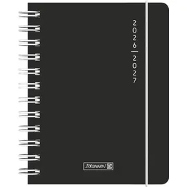Brunnen Schülerkalender 2026/2027 Plain Black A6