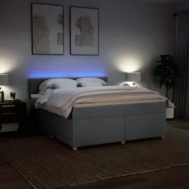 vidaXL Boxspringbett 180 x 200 cm Hellgrau