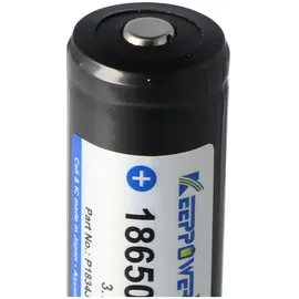 Keeppower 18650 Li-Ion Akku mit 3400mAh, 3,6V - 3,7V Li-Ion-Akku geschützt mit PCB 1 Stück (Button Top)