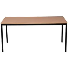 Gürkan Mehrzwecktisch buche rechteckig, Vierkantrohr schwarz, 200,0 x 80,0 x 75,0 cm