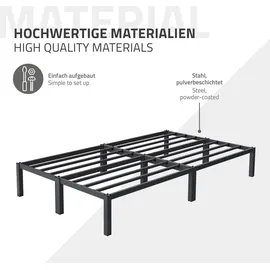 ML-Design Metallbett 120x200 cm Anthrazit - Dunkelgrau