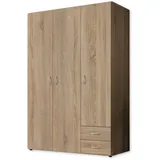 Stella Trading Kleiderschrank Base 3-türig sonoma