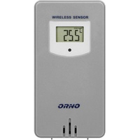 Orno OR-SP-3100 Wetterstation Funk mit Außensensor Thermometer Innen/Ausen Batteriebetrieben Wetterfest IPX6 60m Reichweite (Sensor Only - Grey)