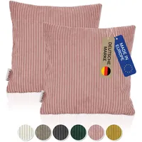 Lycce 2er Set Kissenbezug aus trendigem Cordstoff (40 x