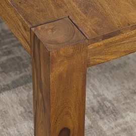 Wohnling Couchtisch dunkel-braun Sheesham 60 x 40 cm