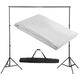 vidaXL Fotohintergrund-System 300 x 300 cm Weiß