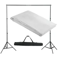 vidaXL Fotohintergrund-System 300 x 300 cm Weiß
