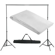 vidaXL Fotohintergrund-System 300 x 300 cm Weiß