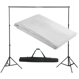 vidaXL Fotohintergrund-System 300 x 300 cm Weiß