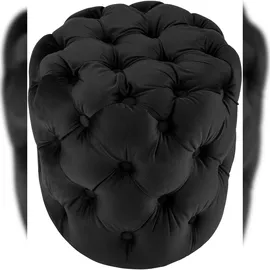 CLP Sitzhocker Drancy Samt schwarz/M