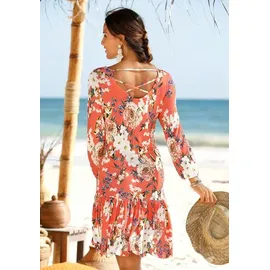 s.Oliver Jerseykleid Koralle bedruckt 34
