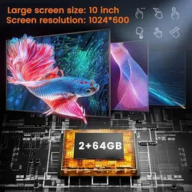 akhan 2+64GB 10 Zoll Autoradio Android 13 mit Navi Android Autoradio Bluetooth mit Mirror Link für iOS/Android Radio Auto Radio Touch Display 1 Din