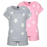 Arizona Damen Shorty grau, rosa Gr.32/34