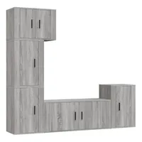 VidaXL 5-tlg. TV-Schrank-Set Grau Sonoma Holzwerkstoff - Grau