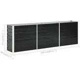 vidaXL Garten-Hochbeet verzinkter Stahl 240 x 40 x 77 cm Anthrazit