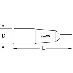 1/4" Bit-Stecknuss mit Schutzisolierung für Innensechskant-Schrauben, 4mm
