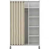 VCM Kleiderschrank Kit 160 x 100 x 49 cm Beige/Weiß