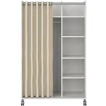 VCM Kleiderschrank Kit 160 x 100 x 49 cm Beige/Weiß