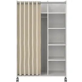 VCM Kleiderschrank Kit 160 x 100 x 49 cm Beige/Weiß