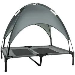 PawHut Hundebett Metall, Oxford, Netzstoff, Taftstoff