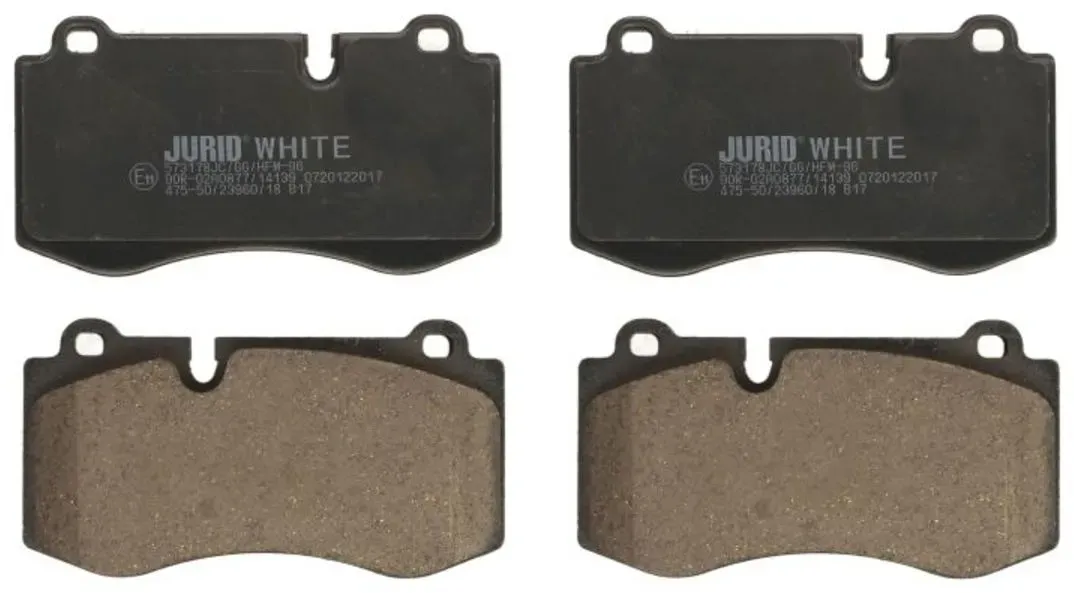 Set di pastiglie freno JURID WHITE 573178JC, anteriore, Ceramica
