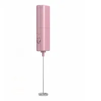 Milchaufschäumer Stab Elektrisch Batteriebetrieben Mixstab Kaffee Handheld Rosa