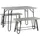 Beliani Beliani, Essgruppe, Grau Marmor Optik Tisch mit 2 Bänken Metallgestell Industrie Look Esszimmer Set KEMPTON Hellgrau 4-Sitzer