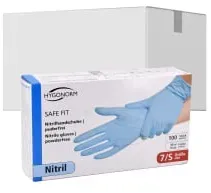 Hygonorm® Safe Fit, Nitrilhandschuhe, blau 261682 , 1 Karton = 10 Packungen à 100 Stück, Größe S