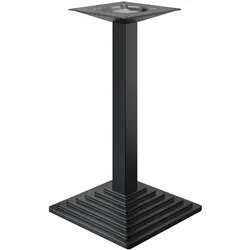 Bistro Stehtischgestell | B:T 45 x 45 cm | Säule: 6 x 109 cm | Schwarz | Gastro Stehtischgestell, Stehtischgestell Schwarz, Bartischgestell