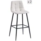 Möbel Kraft Barhocker 2er-Set 46,5 x 102 cm Beige