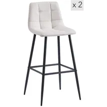Möbel Kraft Barhocker 2er-Set 46,5 x 102 cm Beige
