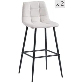 Möbel Kraft Barhocker 2er-Set 46,5 x 102 cm Beige