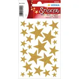 Herma Sticker Sterne Gold, Glittery