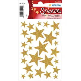 Herma Sticker Sterne Gold, Glittery