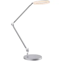 GLOBO 7 Watt led Tisch Leuchte silber satiniert Lese Lampe Schalter Beleuchtung Globo 58383