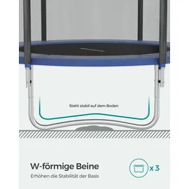 Songmics Trampolin 244 cm Schwarz-Blau